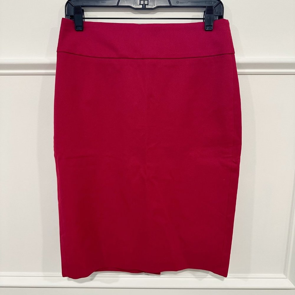 J. Crew Vibrant Maroon Pencil Skirt Size 4
